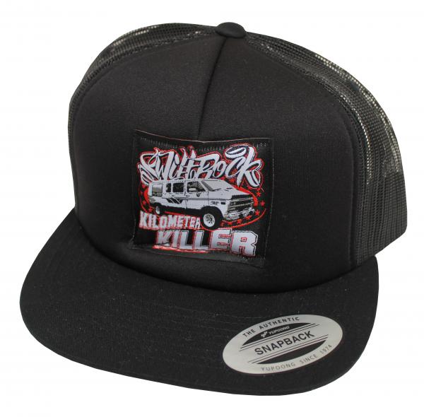 Kilometer Killer Trucker Snapback Label Cap Black